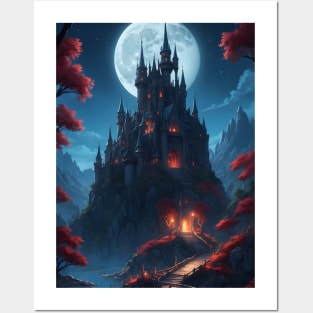 Horror castle Posters and Art